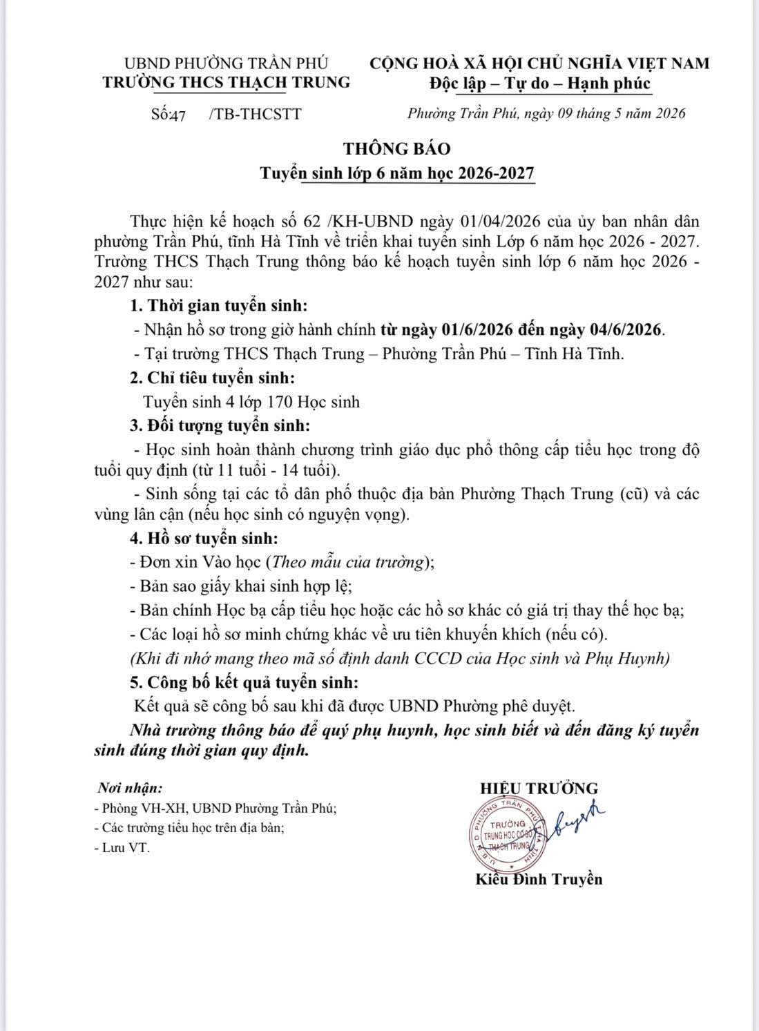 TUYỂN SINH